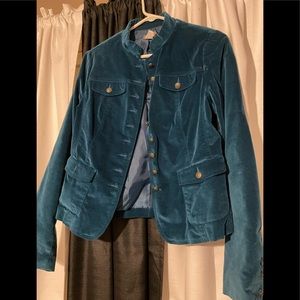 Velvet Bluish Teal Jacket